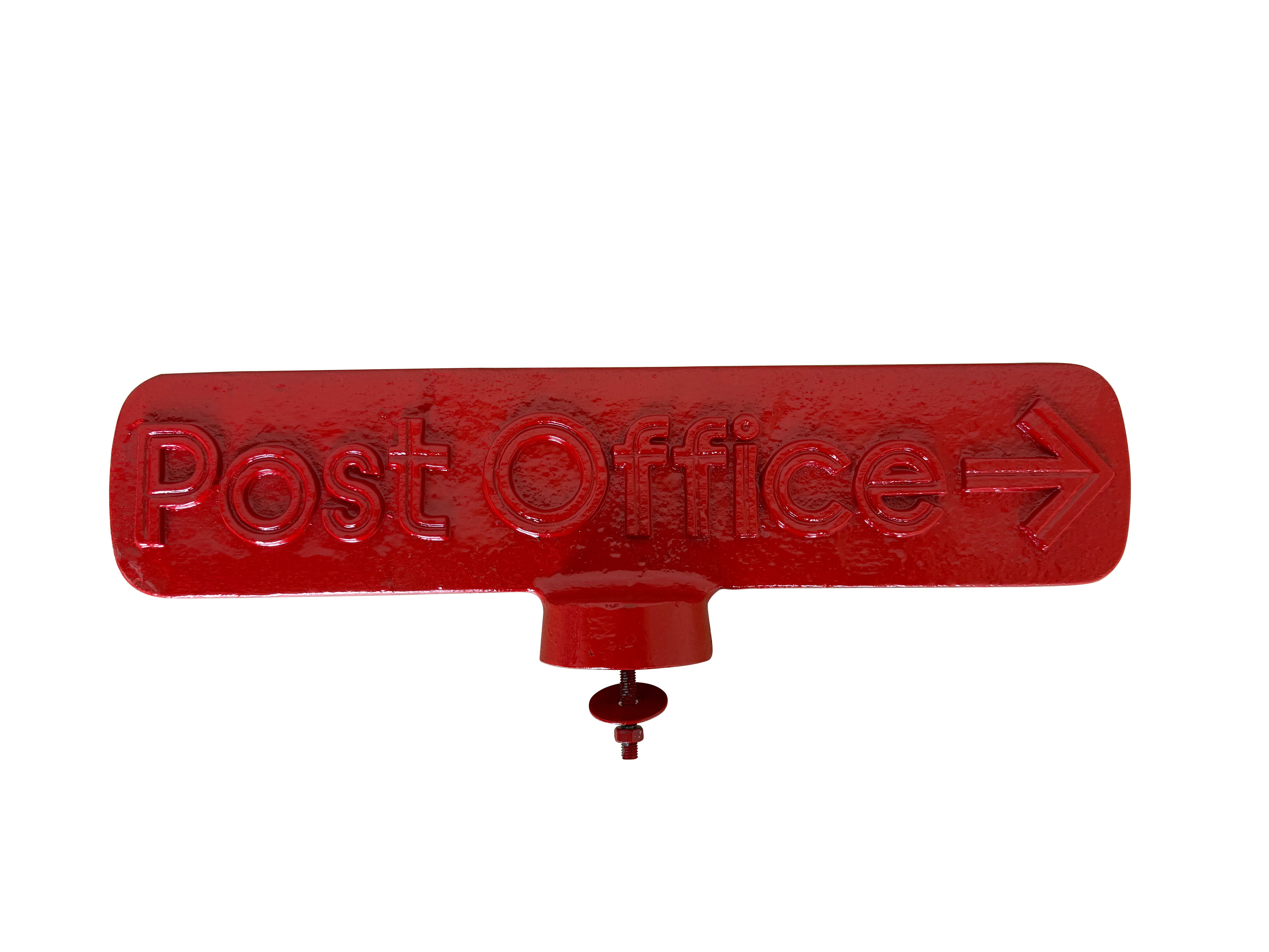Post Office Cast Iron Original Double Sided Sign - 10937B