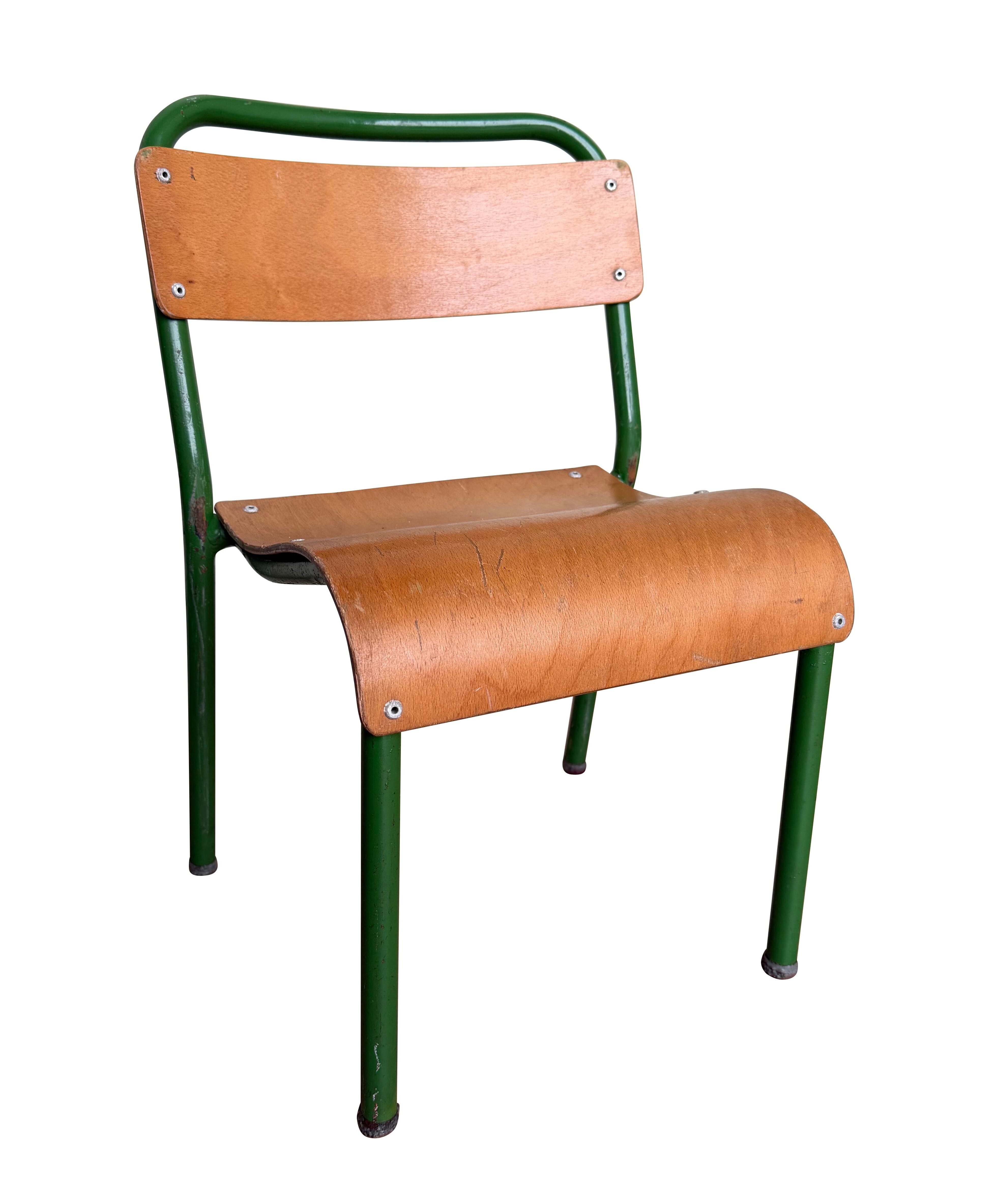 Vintage Retro Children Tubular Stacking Chairs - 11119