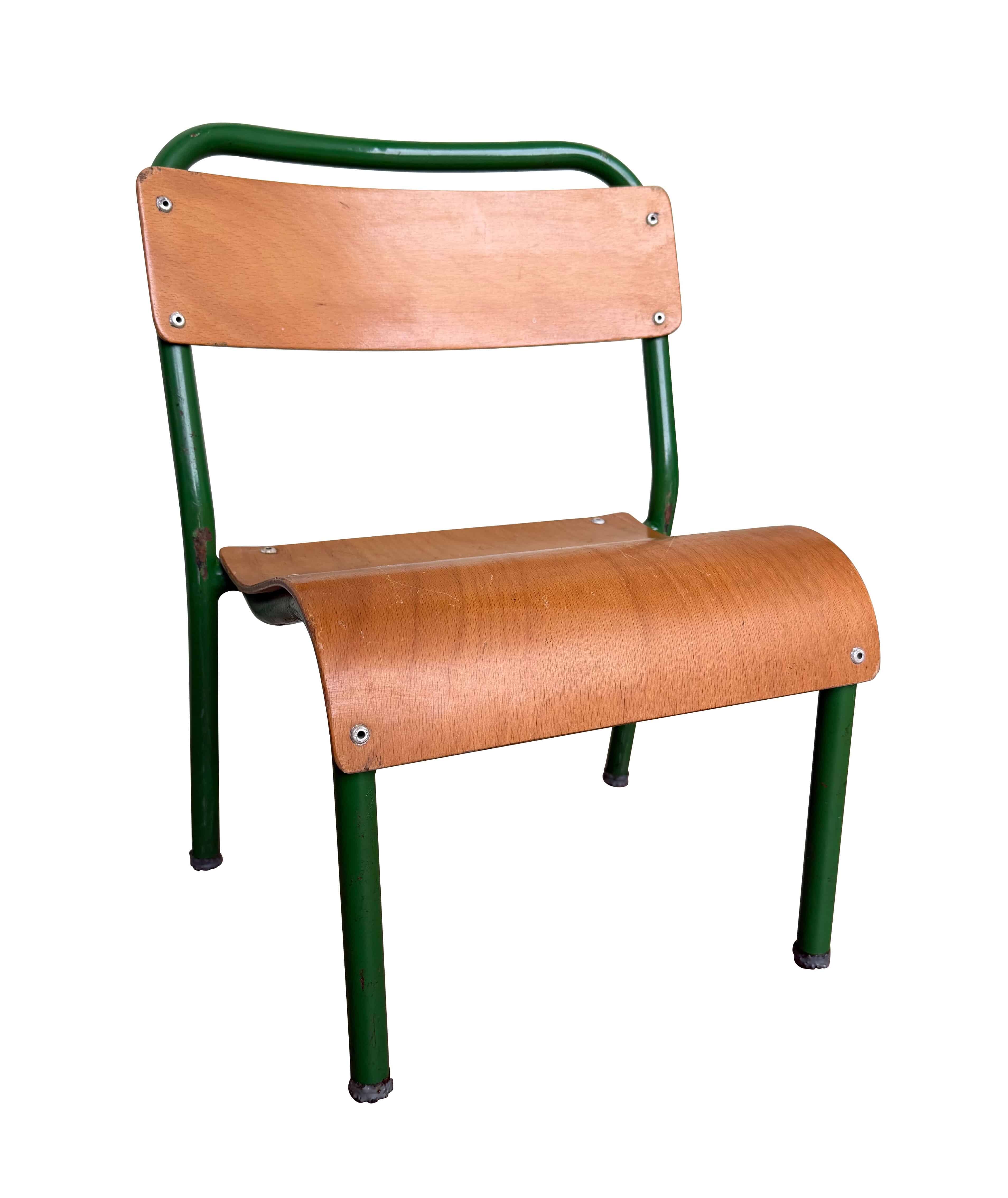 Vintage Retro Tubular Children Stacking Chairs