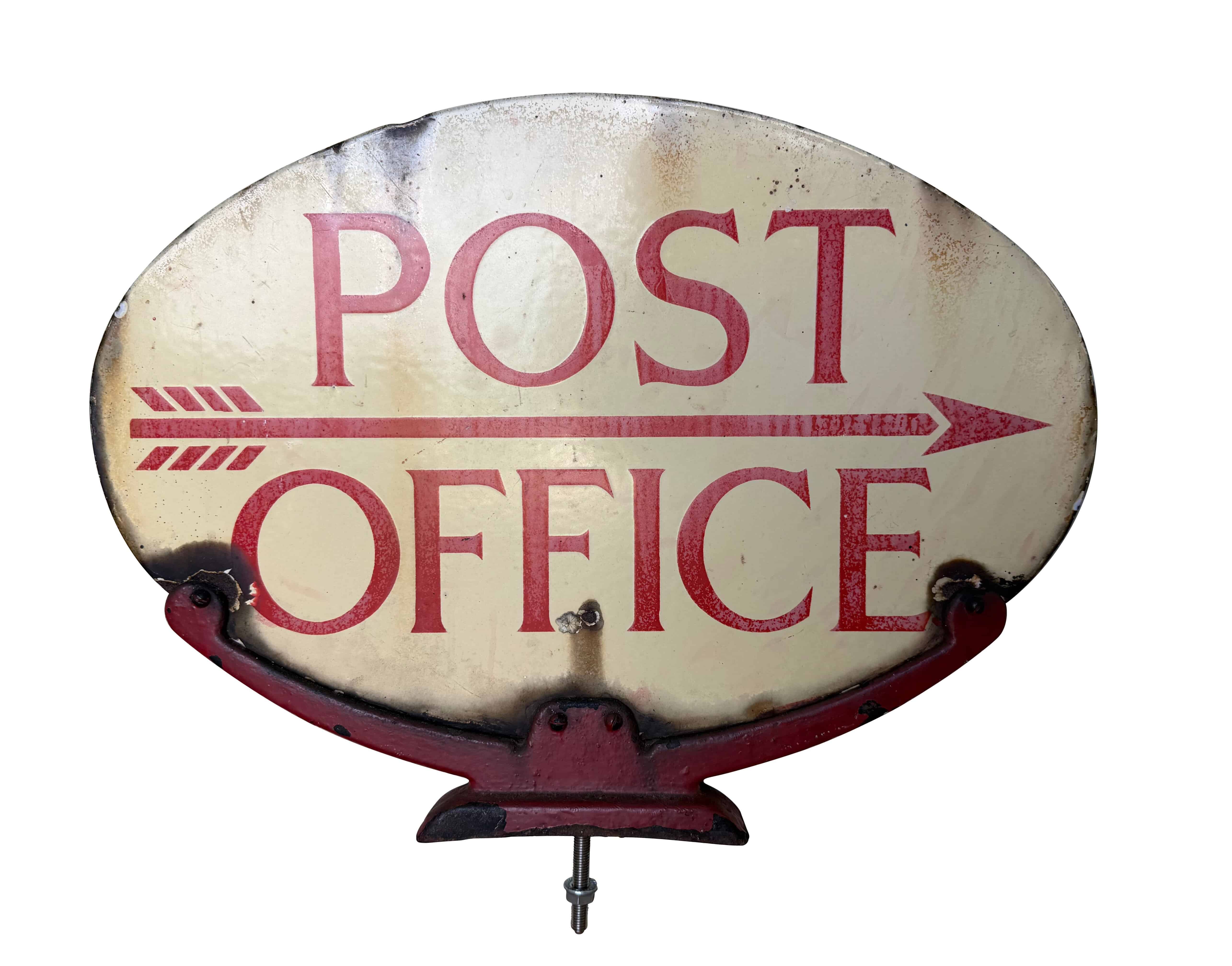 Original Double Enamel Sided Royal Mail Post Office Sign