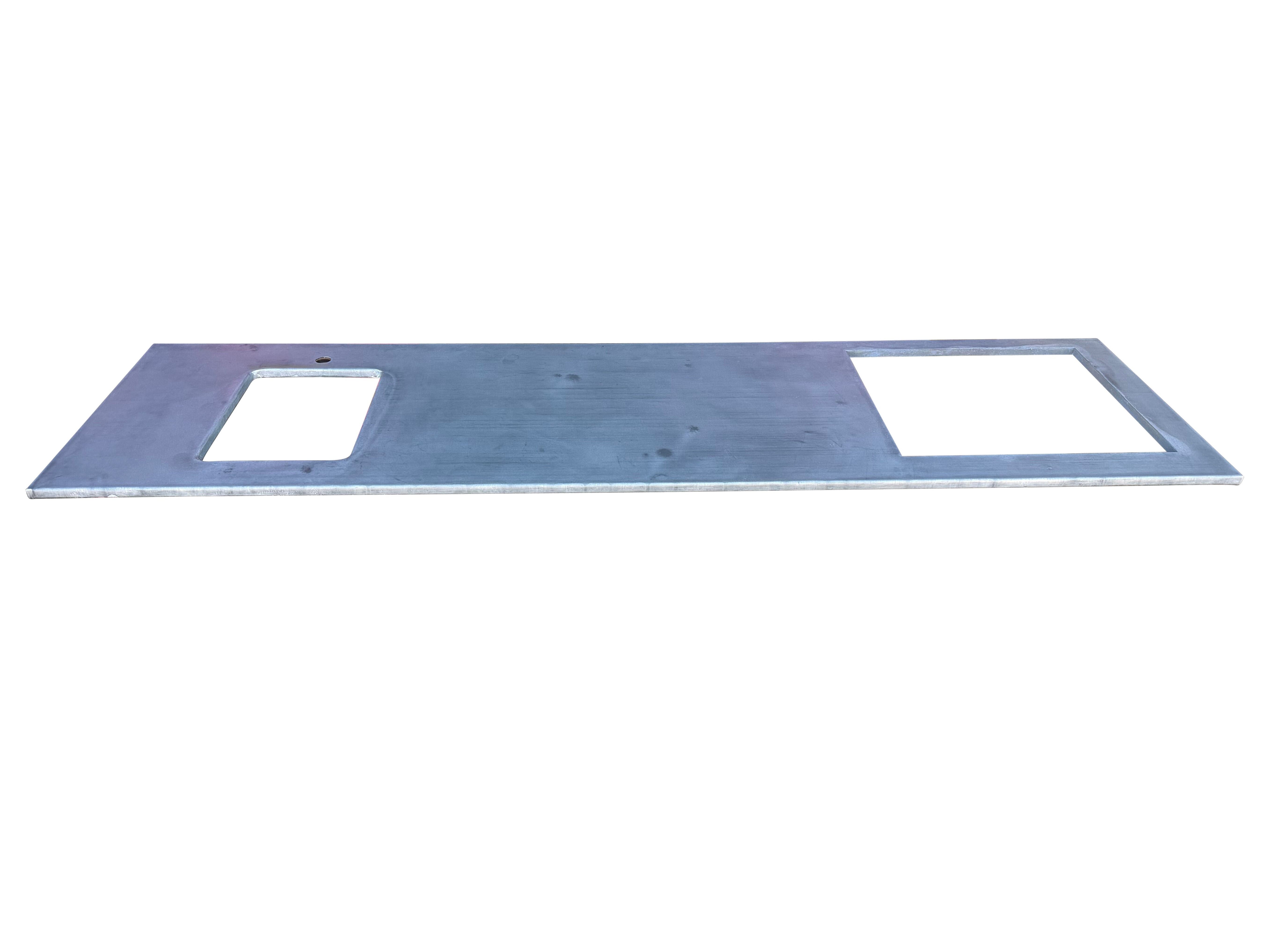 Bespoke Distressed Zinc Kitchen Work Surface - D2346