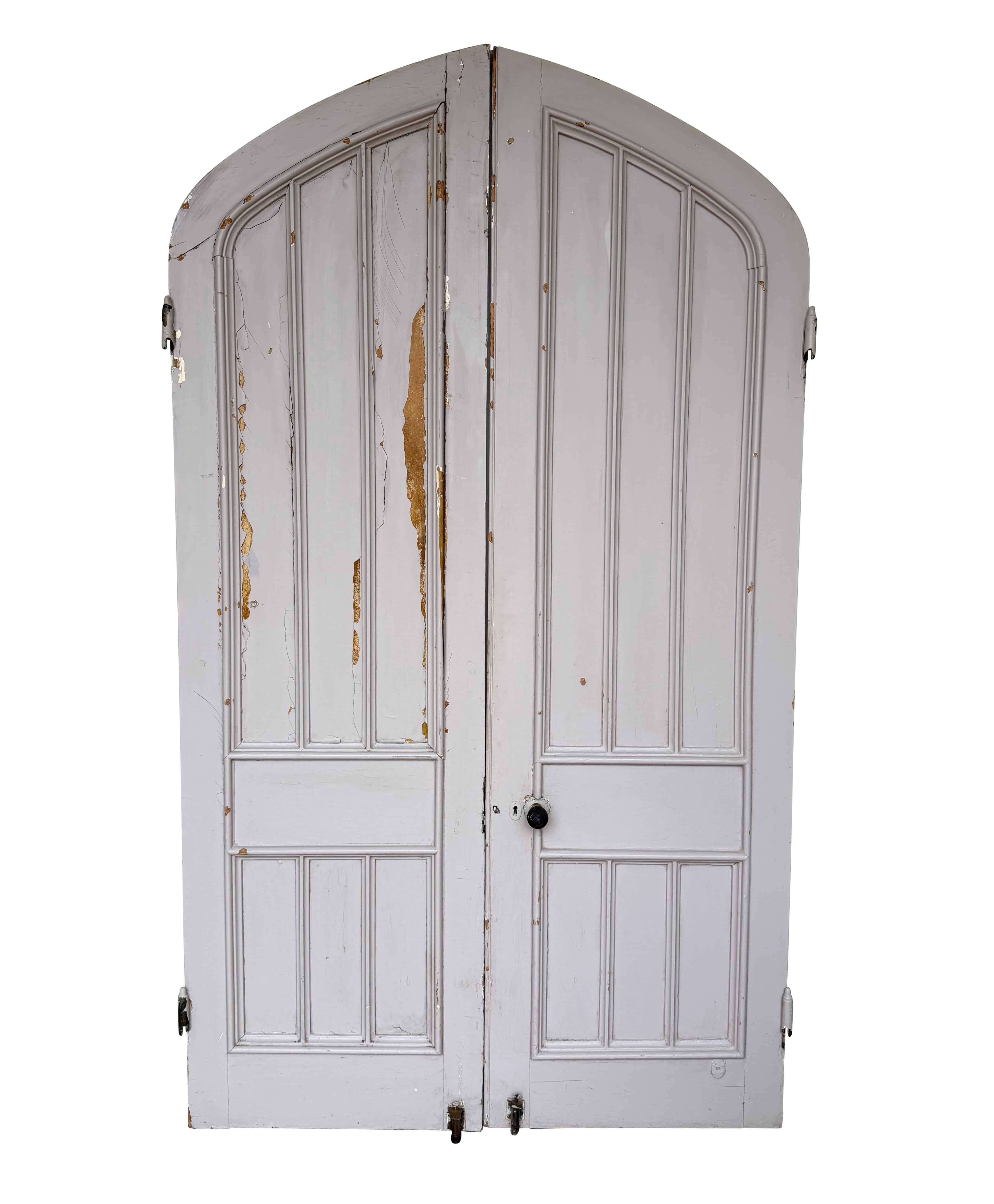 Original Large Reclaimed Gothic Arch Wooden Doors