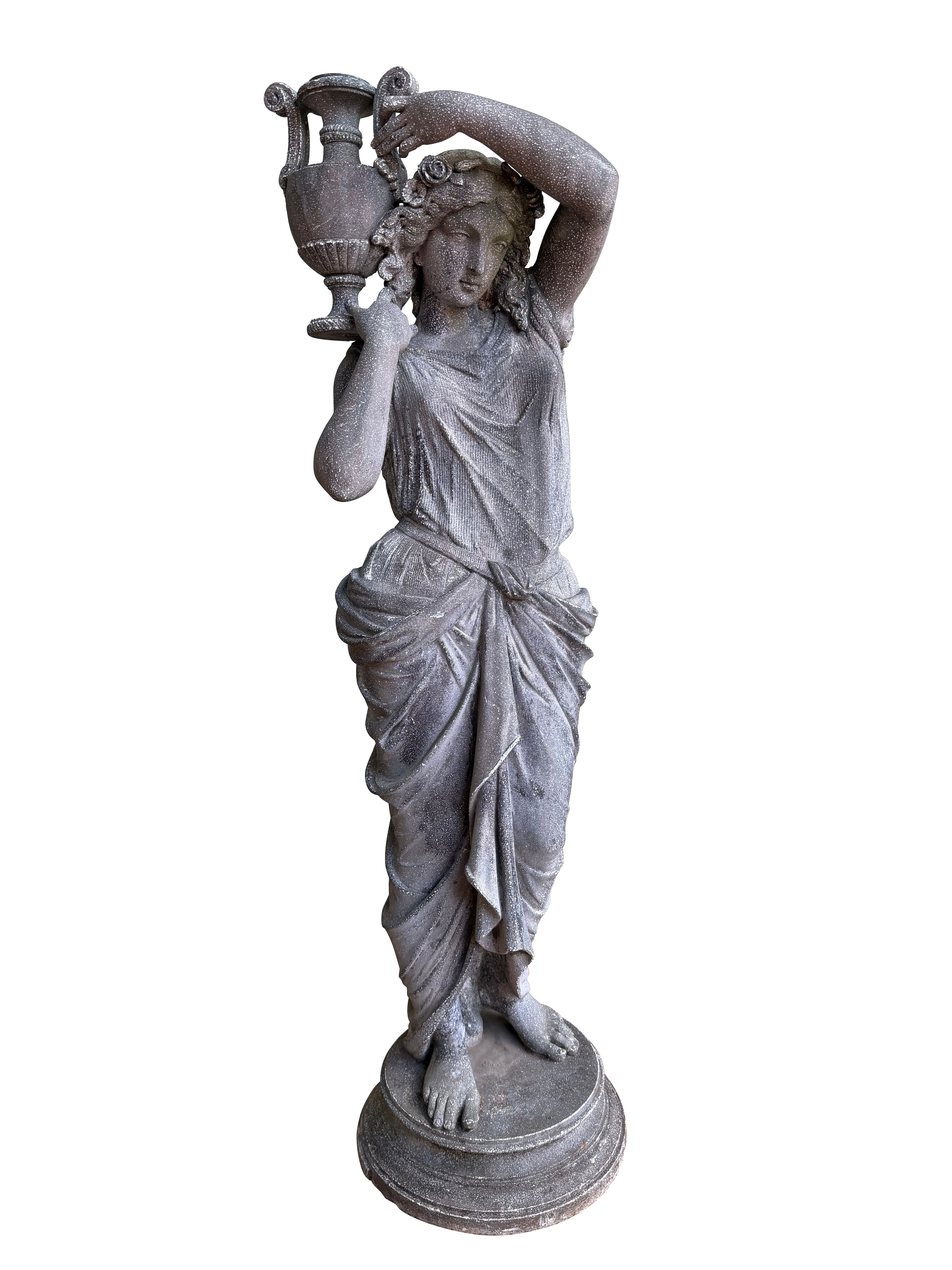 Antique Reclaimed Miroy Freres Of Paris Statue - 11076