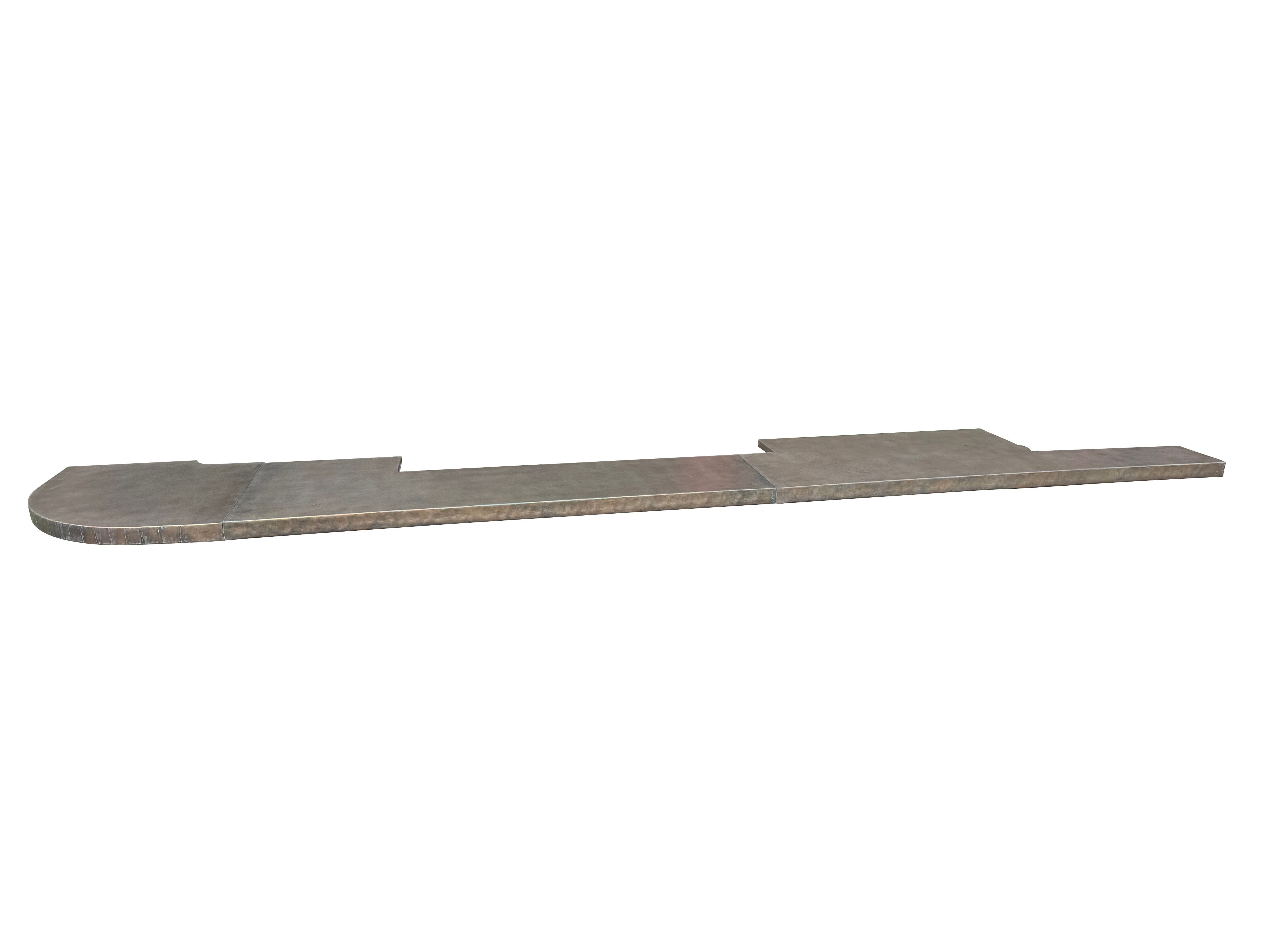 Bespoke Antique Zinc Kitchen Bar Countertops - D2352