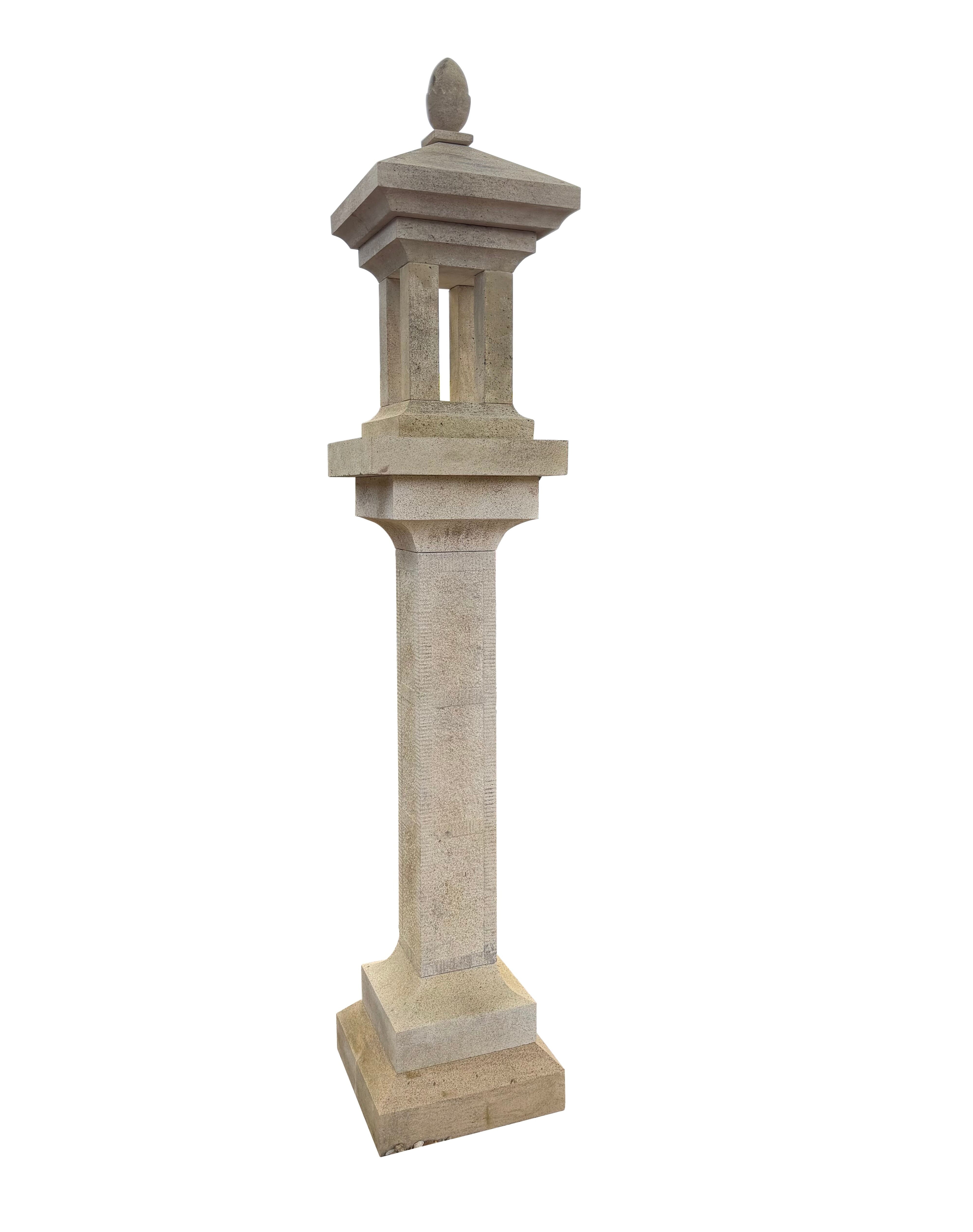 Enourmous Hand Carved Reclaimed Stone Garden Lantern - 10932