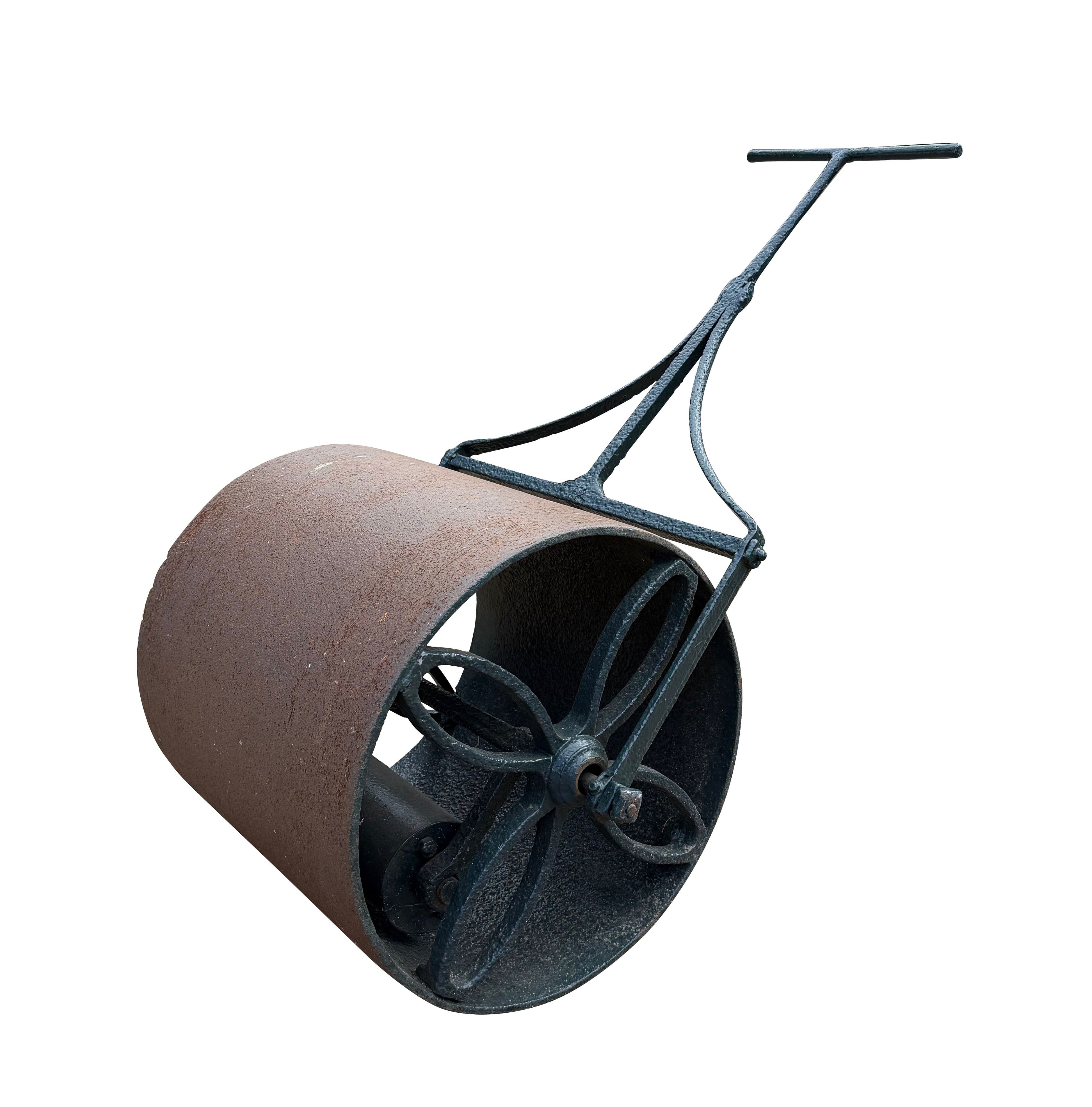Antique Cast & Wrought Iron Garden Lawn Roller - 11094