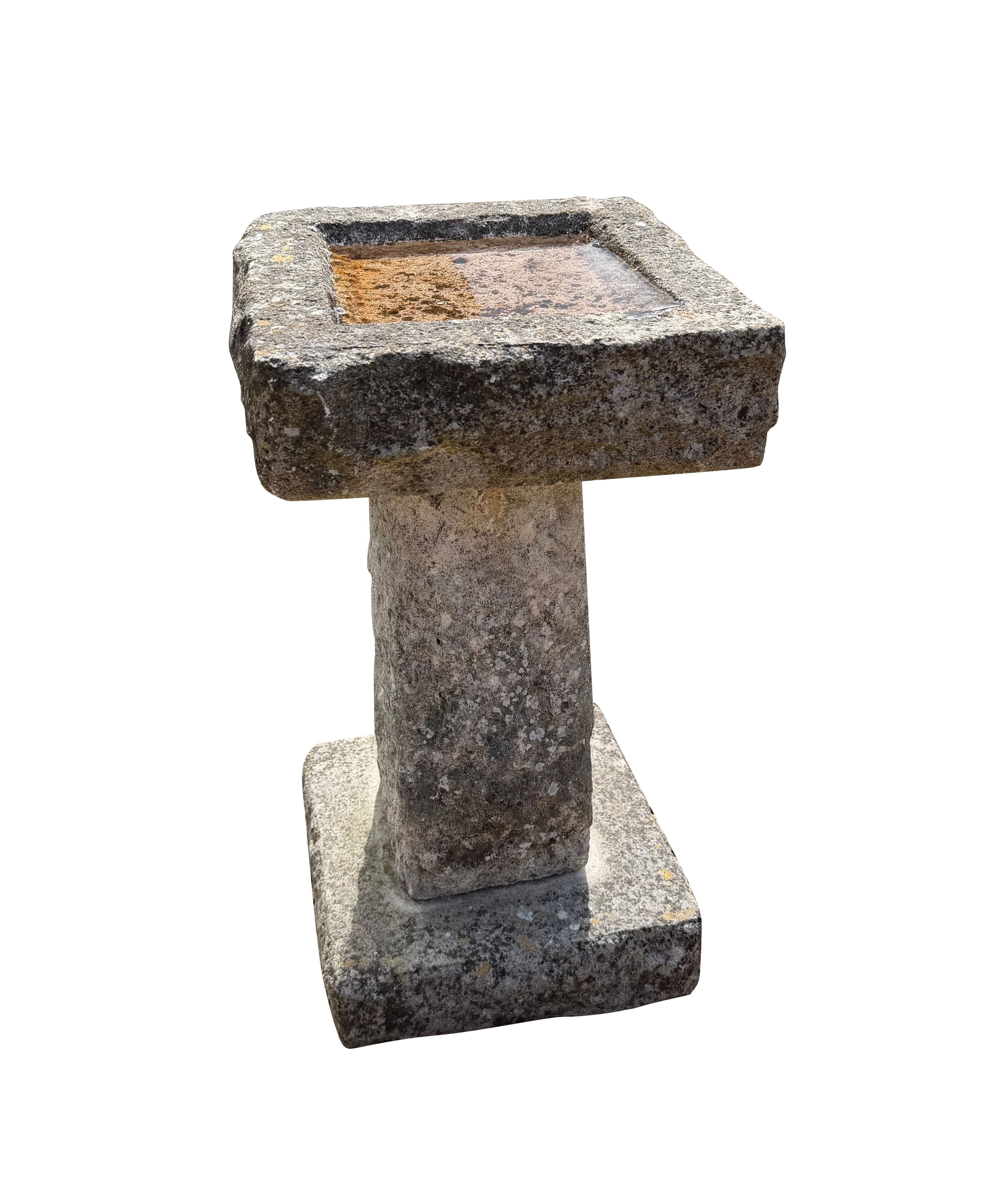 Victorian Hand Carved Stone Garden Bird Bath - 11086
