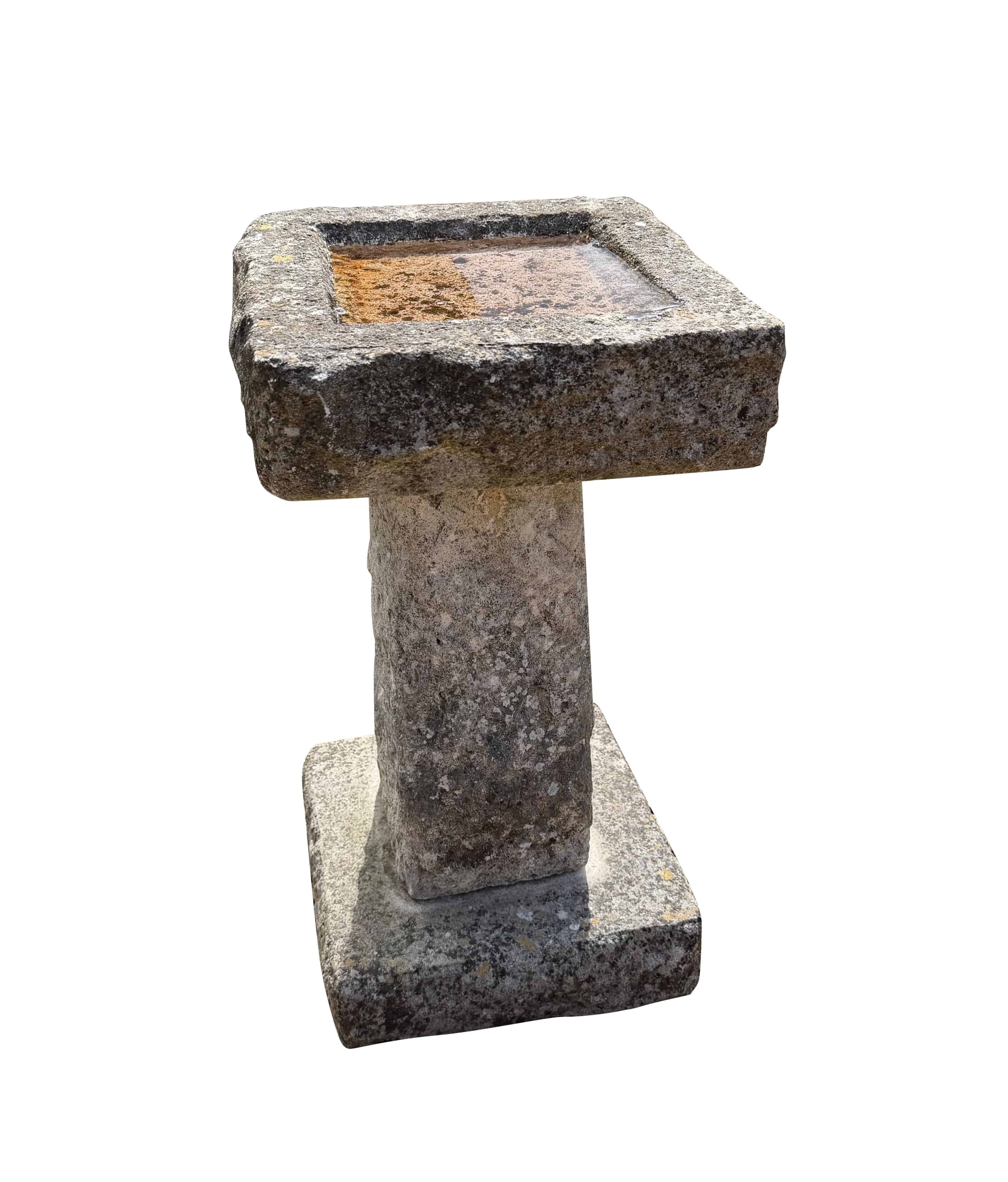 Victorian Hand Carved Stone Garden Bird Bath