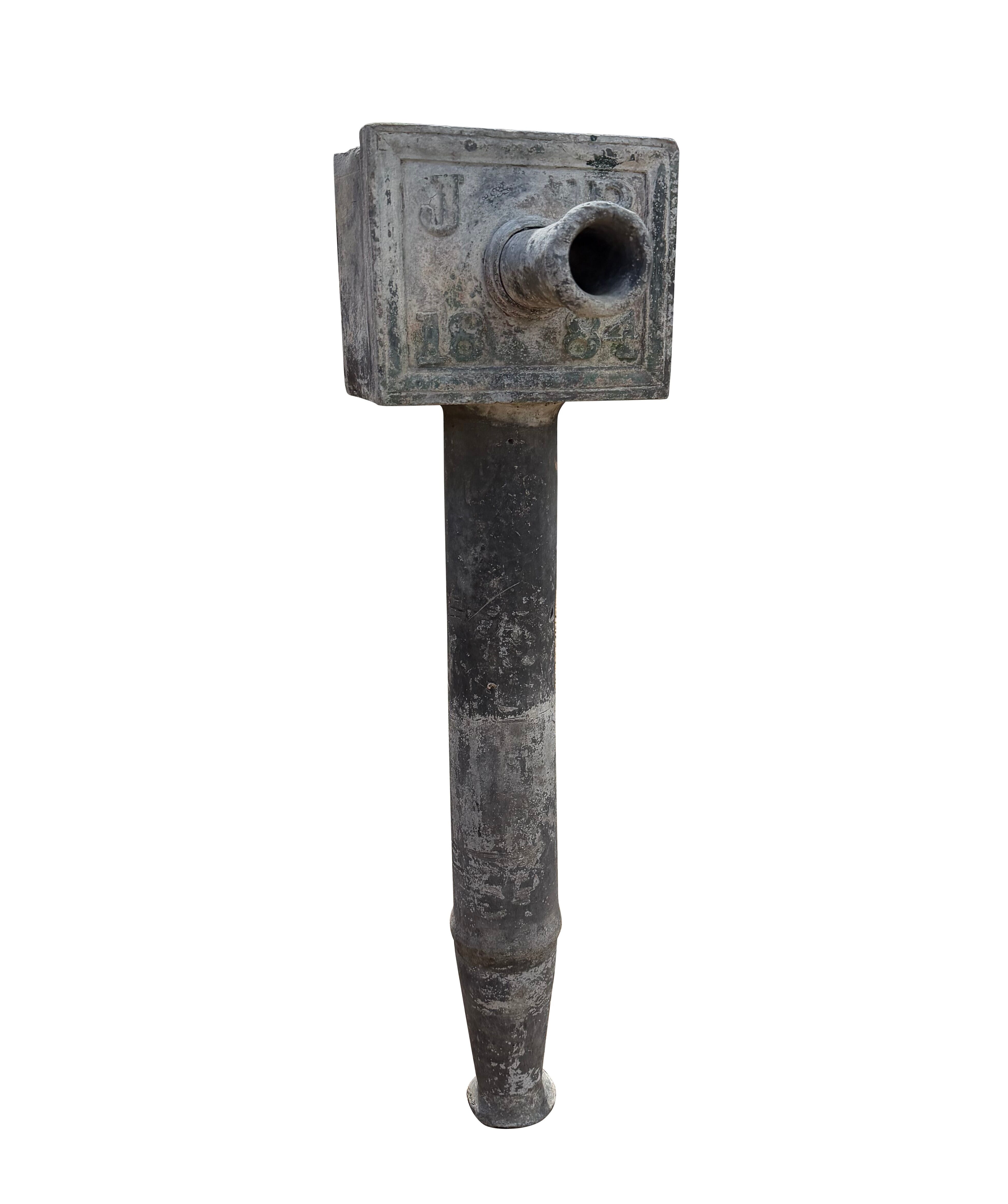 Garden English Lead Rainwater Hopper / Water Feature - 11080