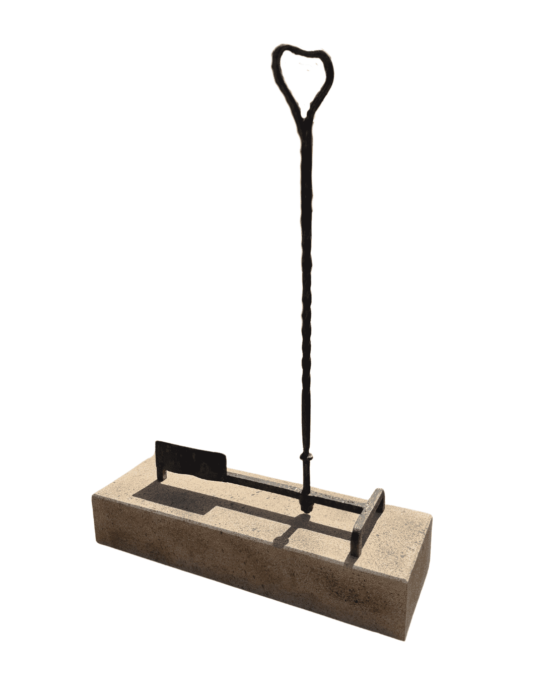 Victorian Wrought Iron Boot Scraper on Stone Base - 11062