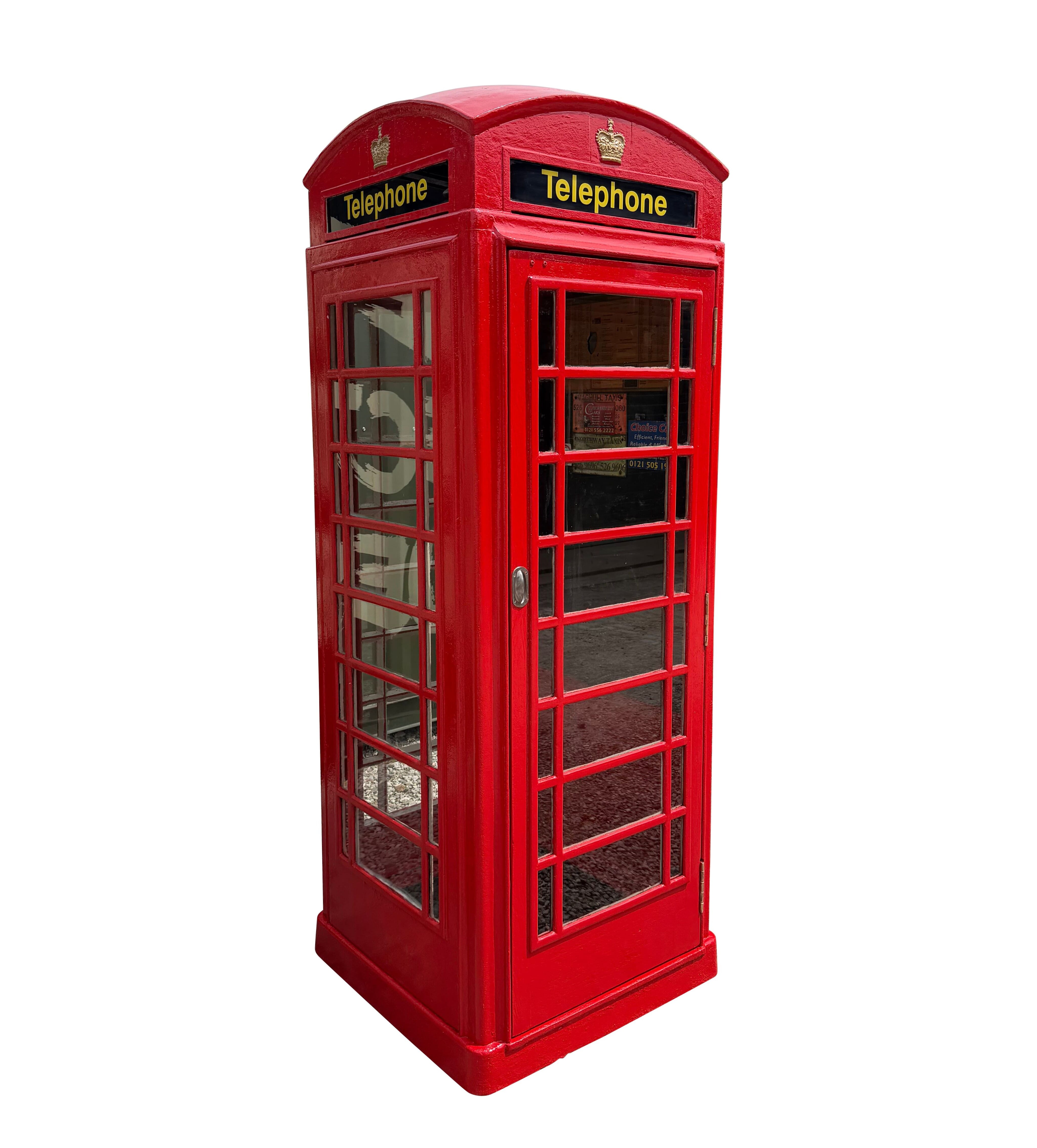 Genuine Reclaimed Red Cast Iron K6 Telephone Box - 10824