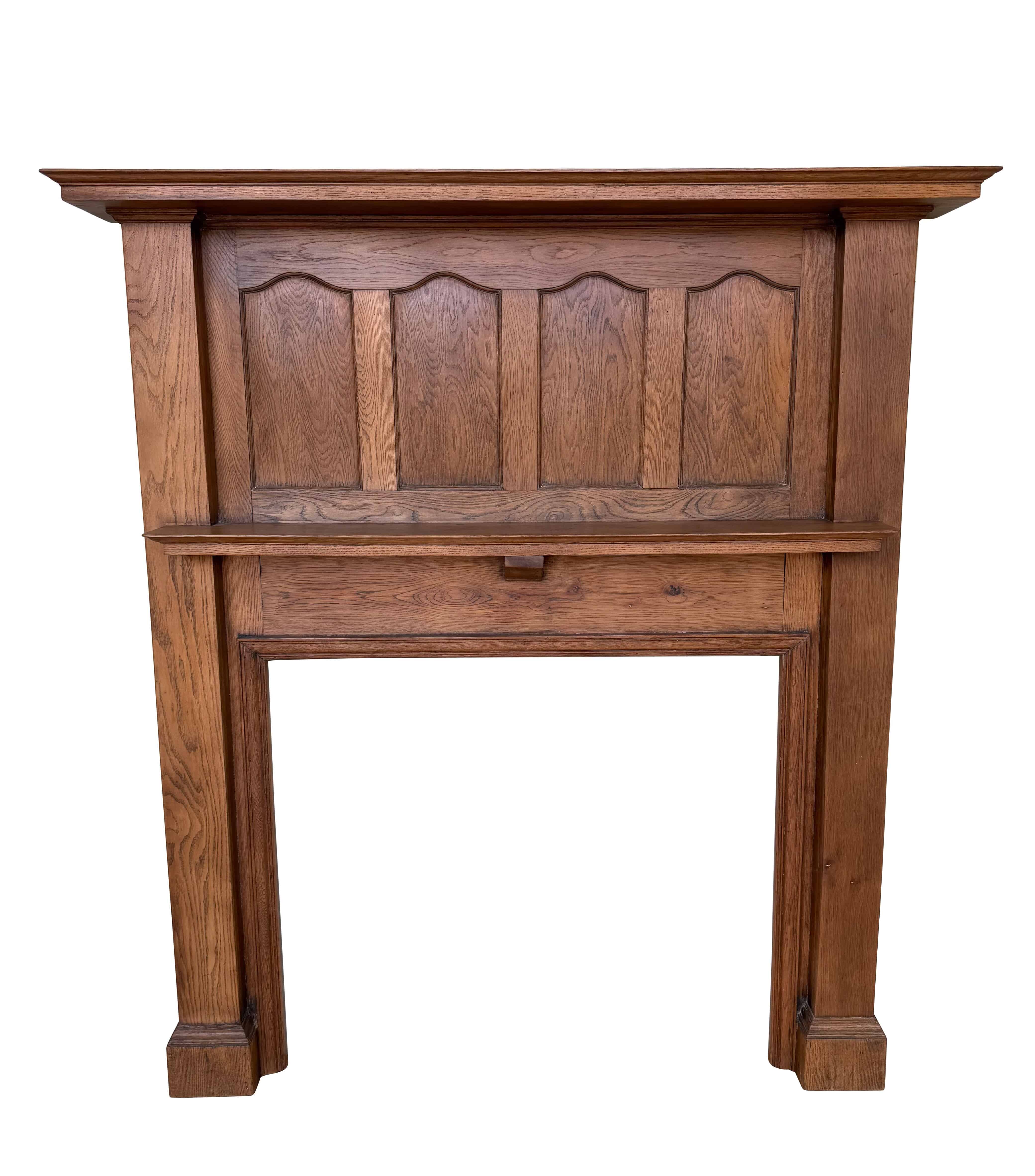 Antique Reclaimed Oak Living Room Fire Surround