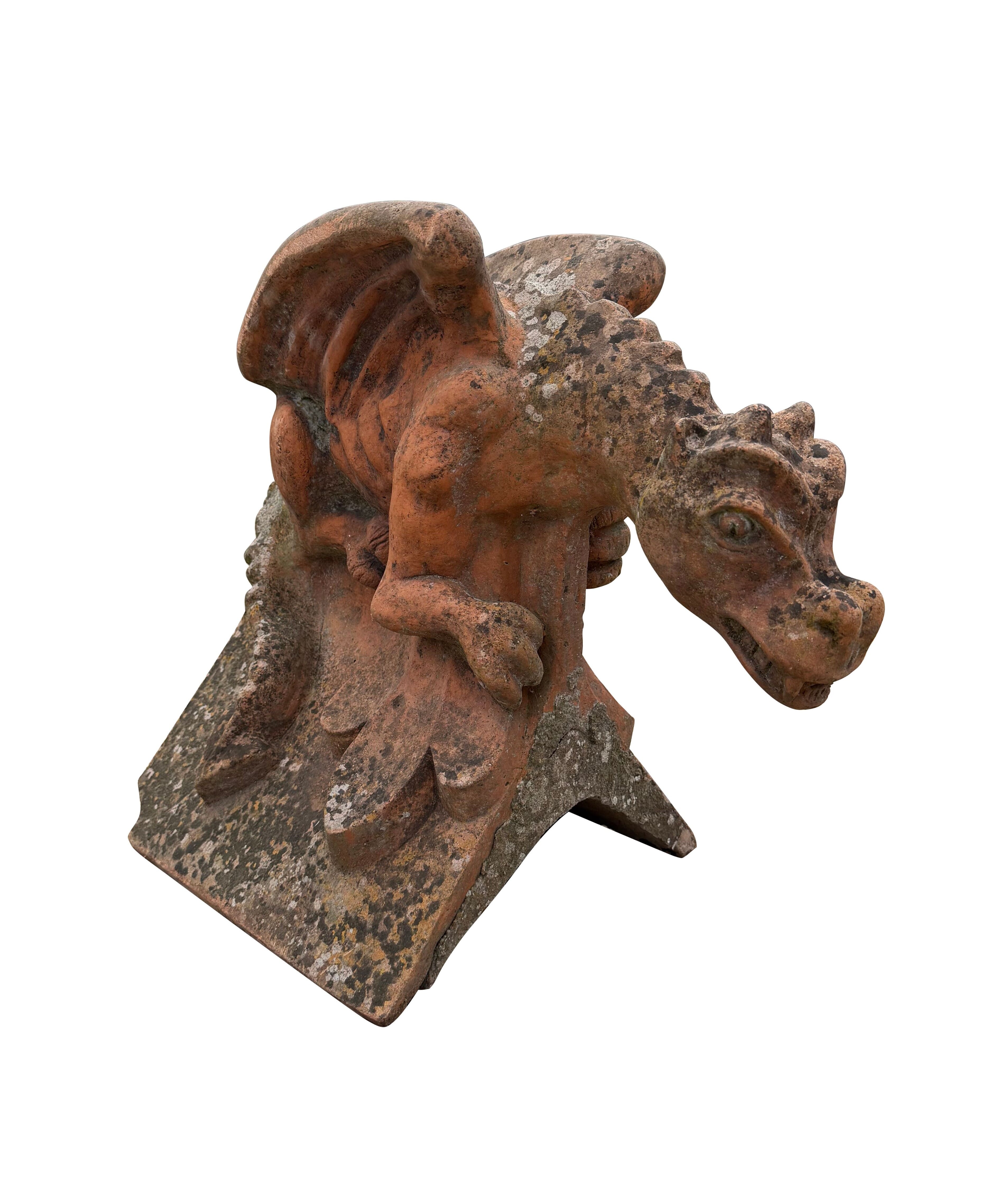 Reclaimed Terracotta Dragon Roof Ridge Finial - 11134