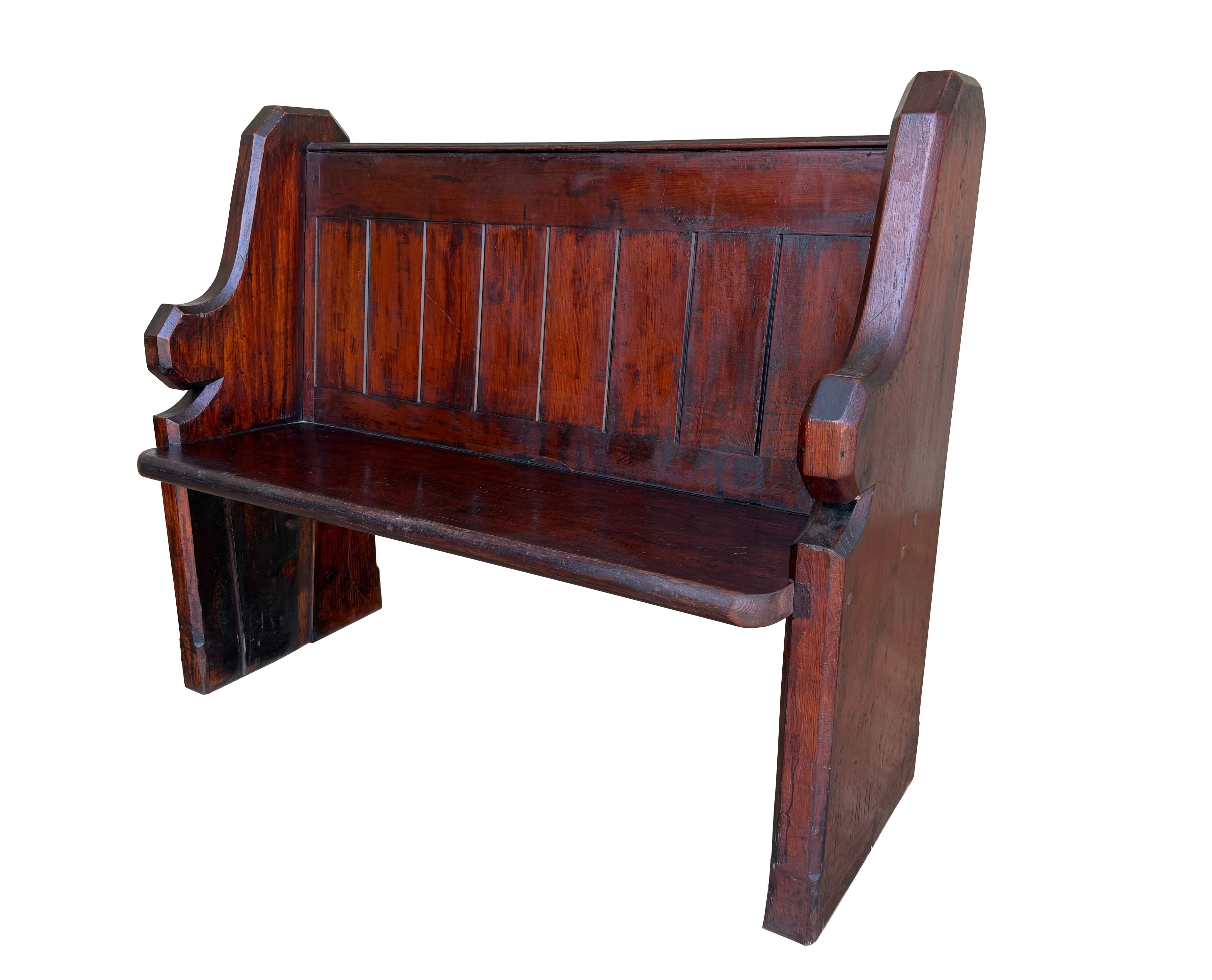Old Salvaged Reclaimed Pine Church / Chapel Pew - 11141C