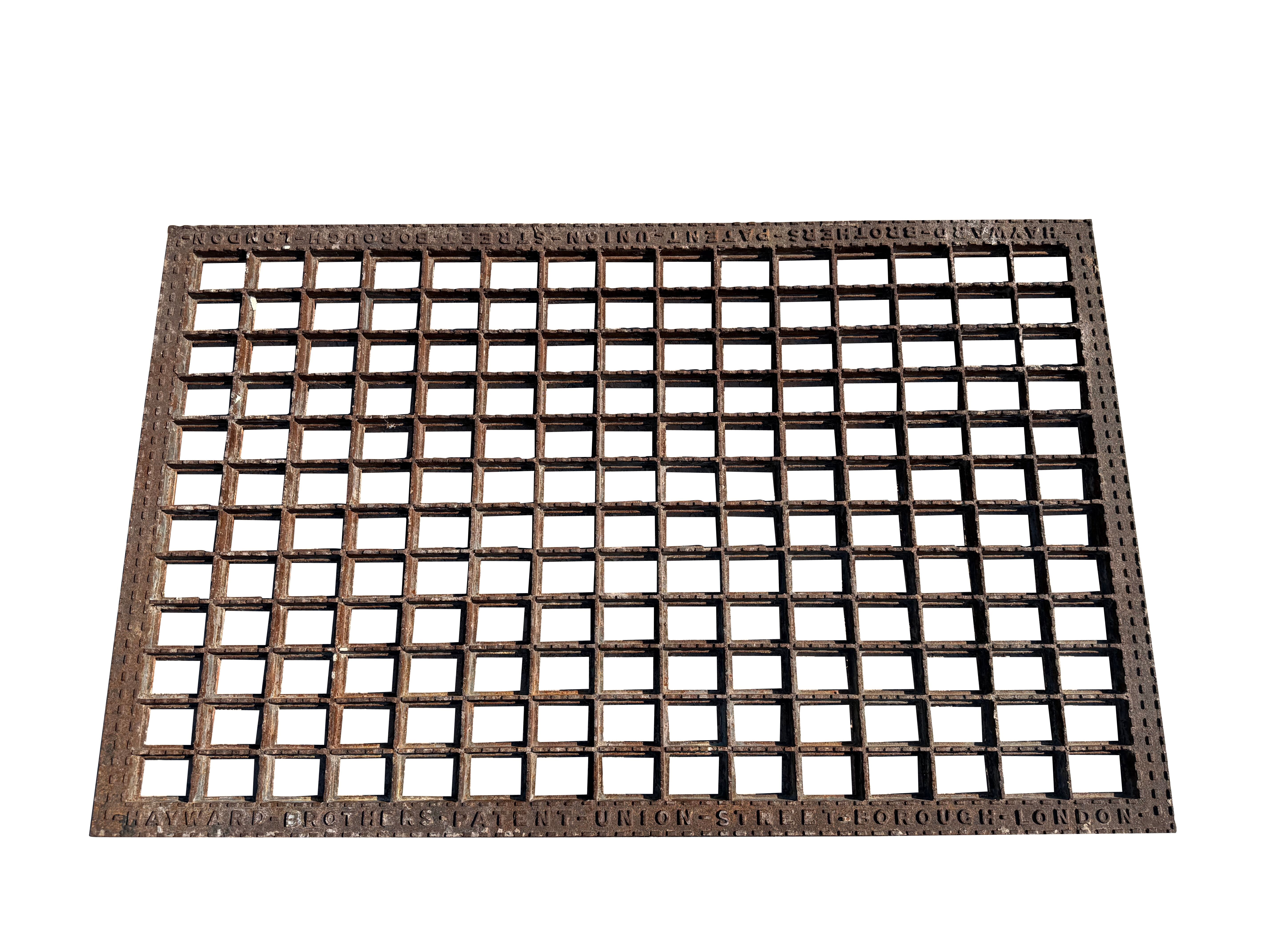 Large Antique Cast Iron Pavement Light by Haywards