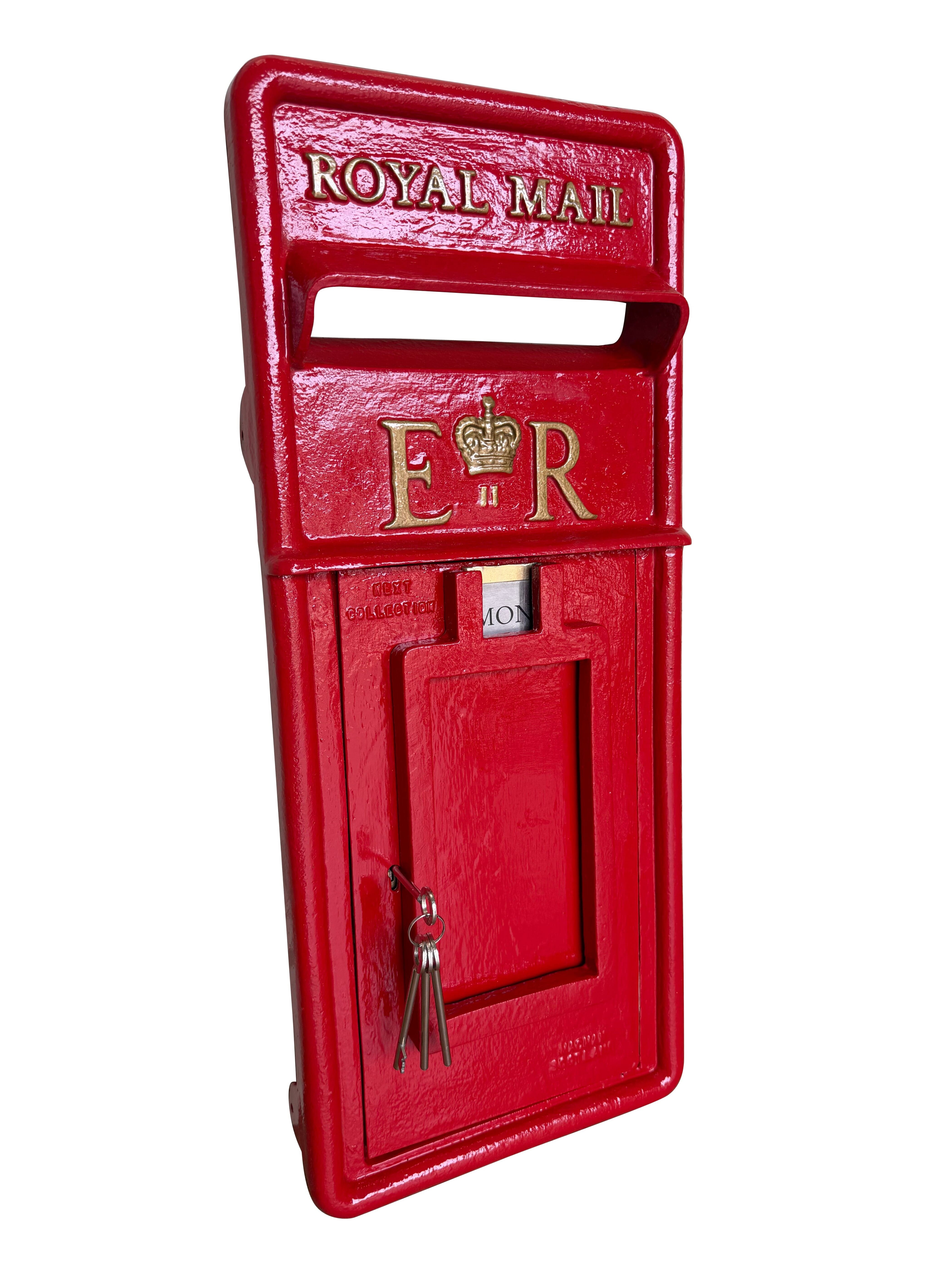 Original Cast Iron Royal Mail ER II Post Box Front Only - 10564