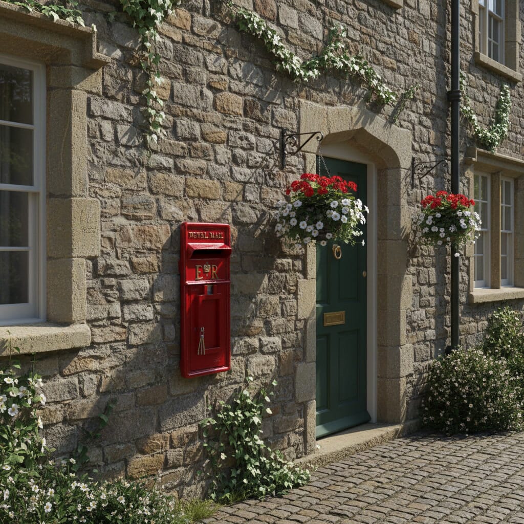 Original Cast Iron Royal Mail ER II Post Box Front Only - 10564