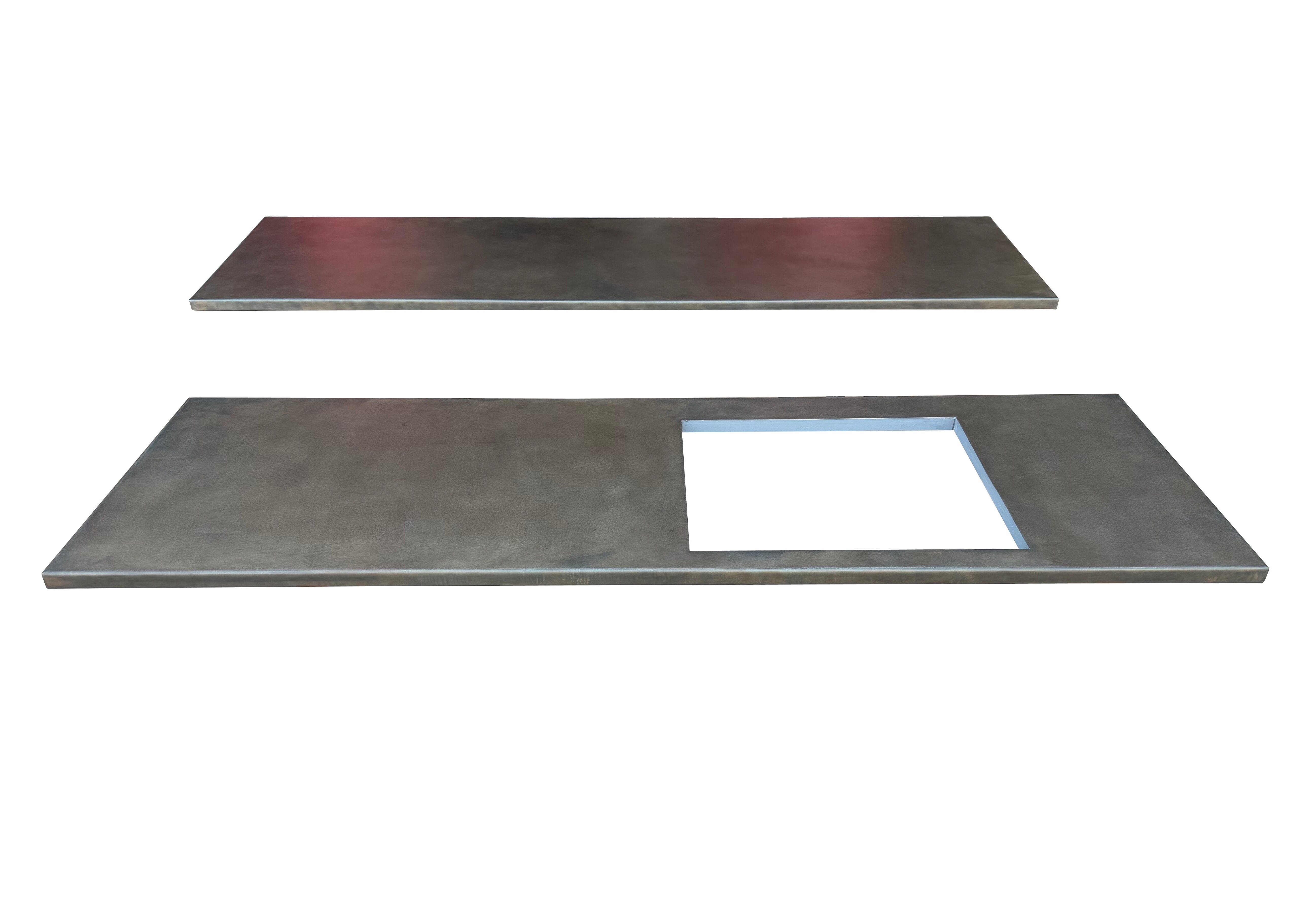 Bespoke Handmade Antique Zinc Kitchen Worktops - D2370