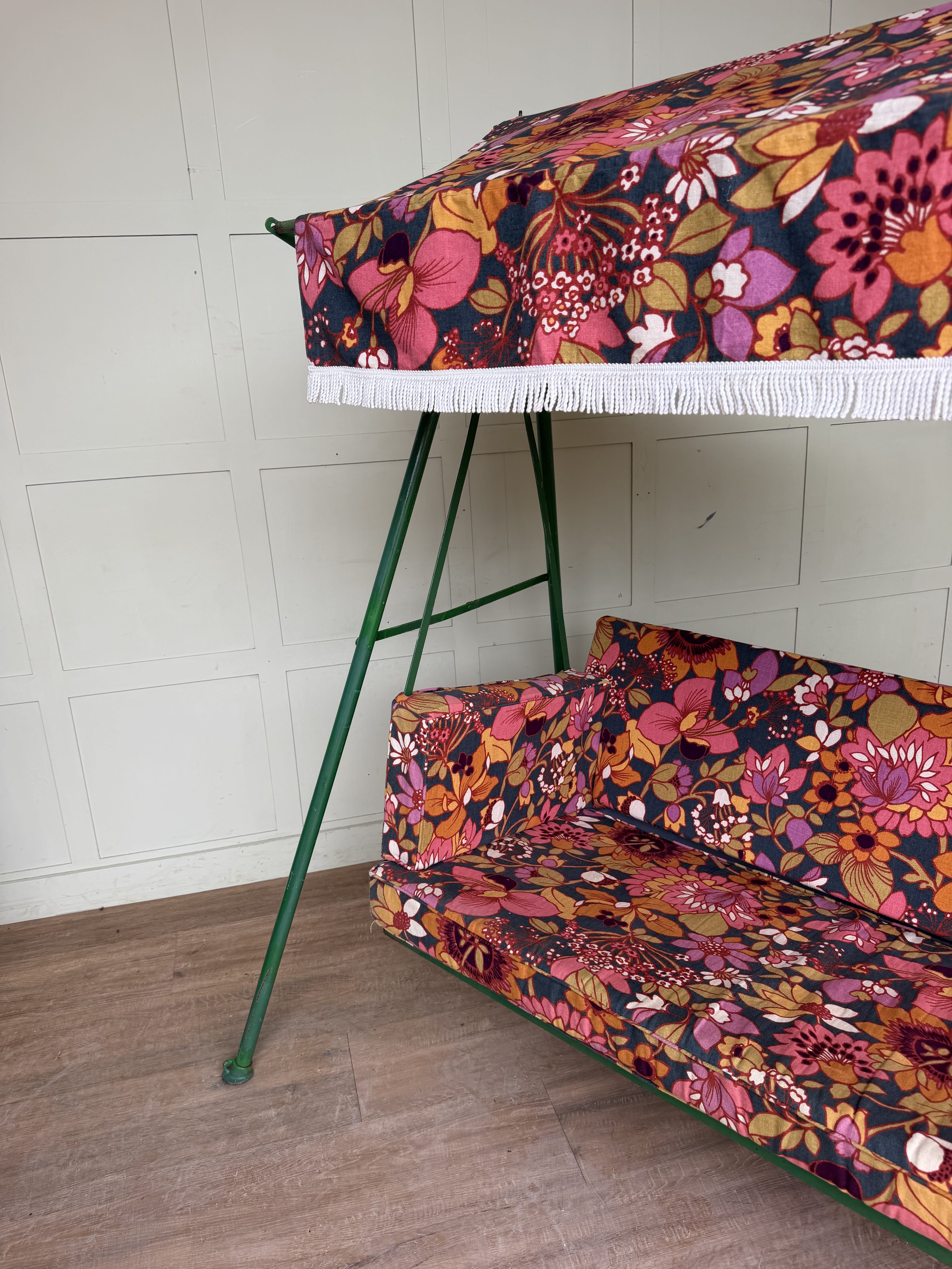 Stylish original vintage garden swing seat