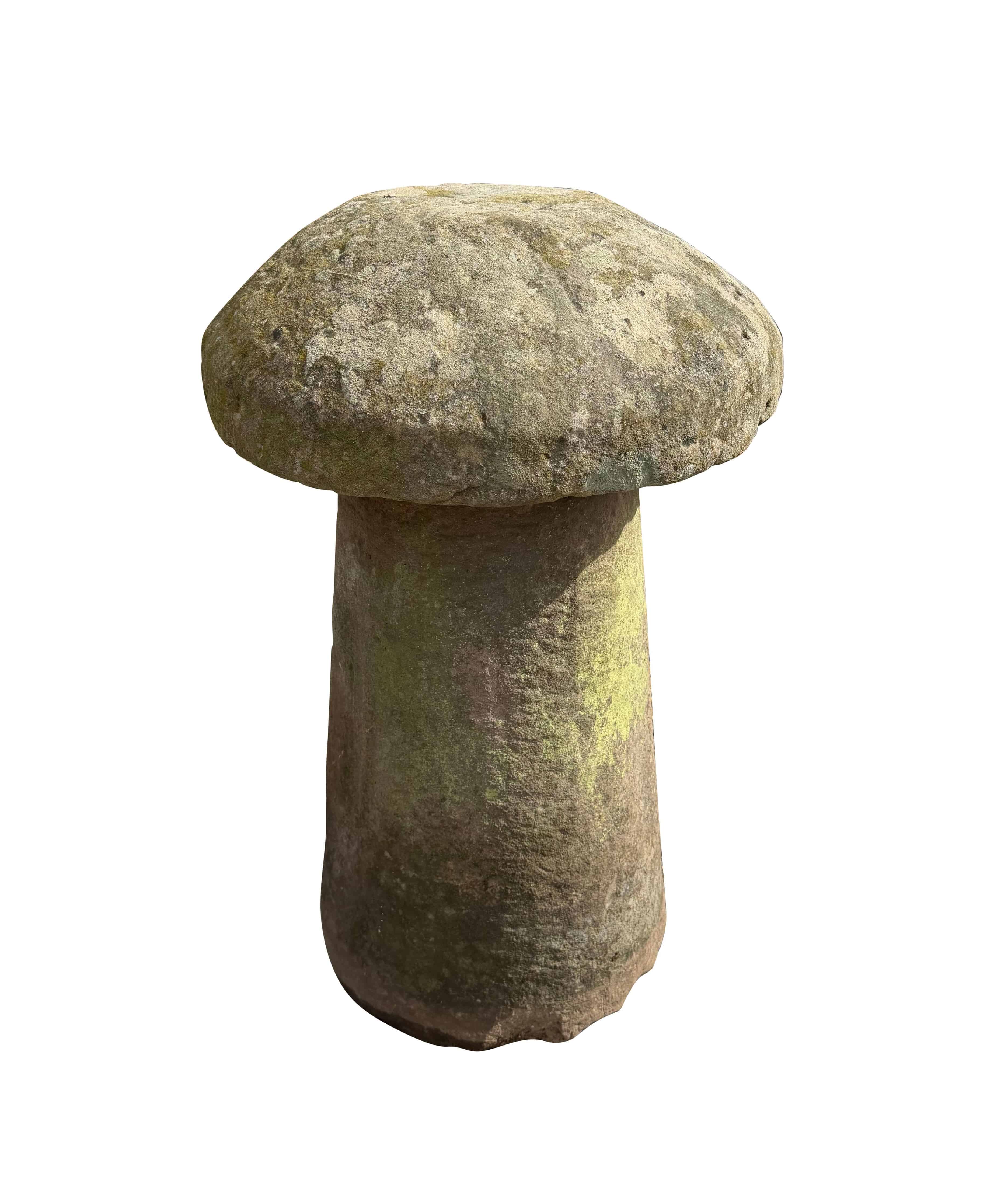 Original Carved Stone Garden Staddle Stone