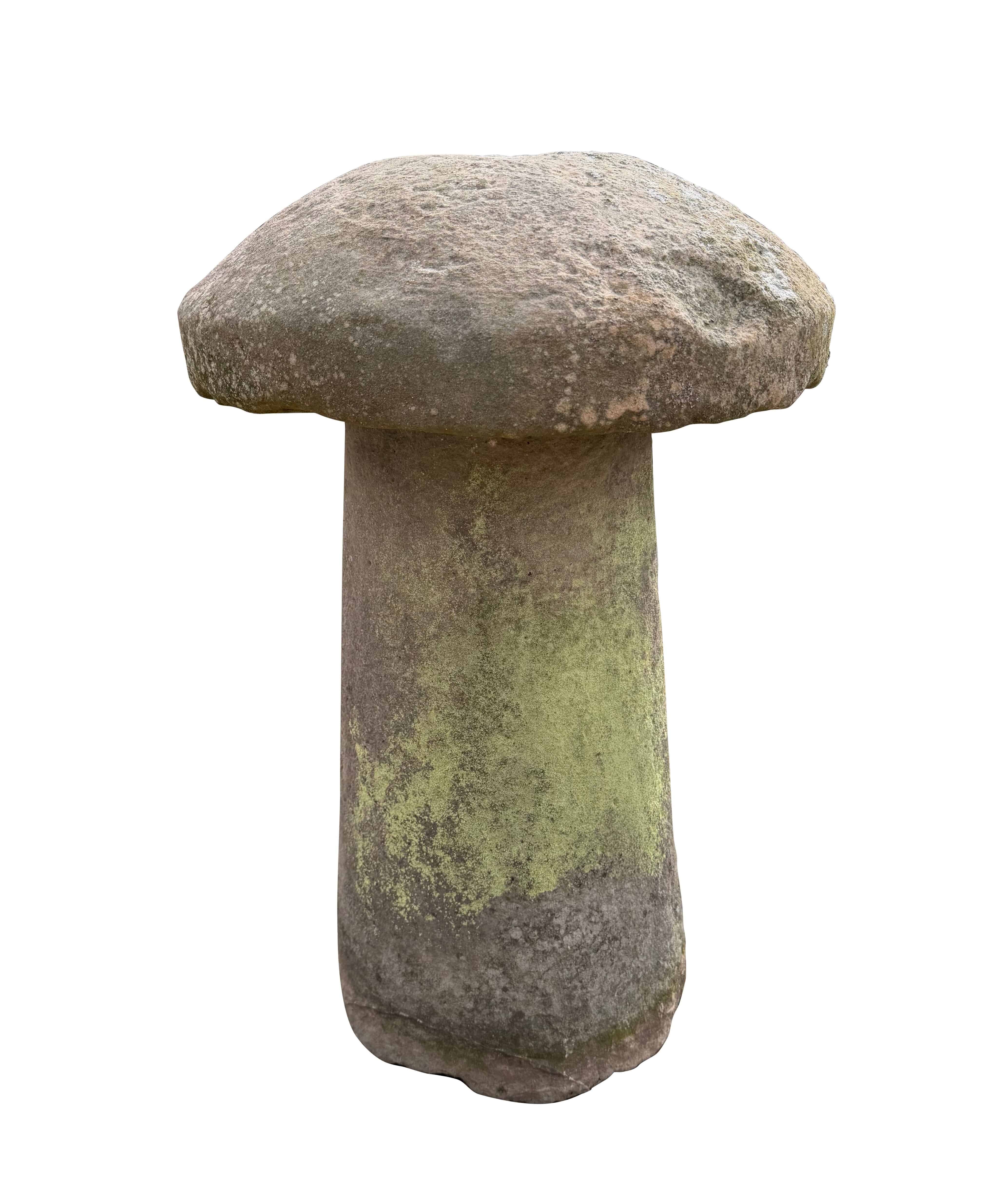 Original Garden Carved Stone Staddle Stone