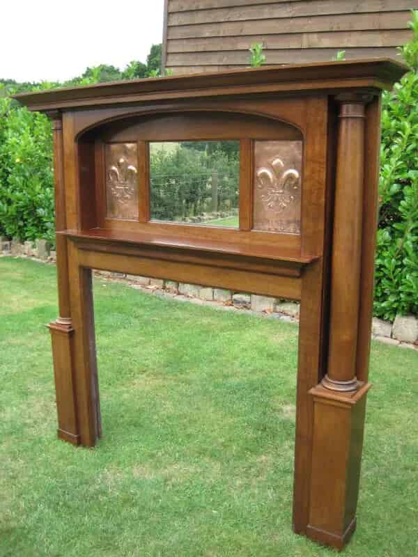 Antique Mahogany Arts and Crafts Fire Surround