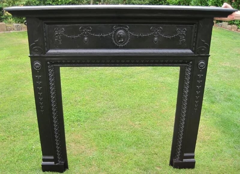 Restored Victorian Antique Cast Iron Fire Surround - 4904