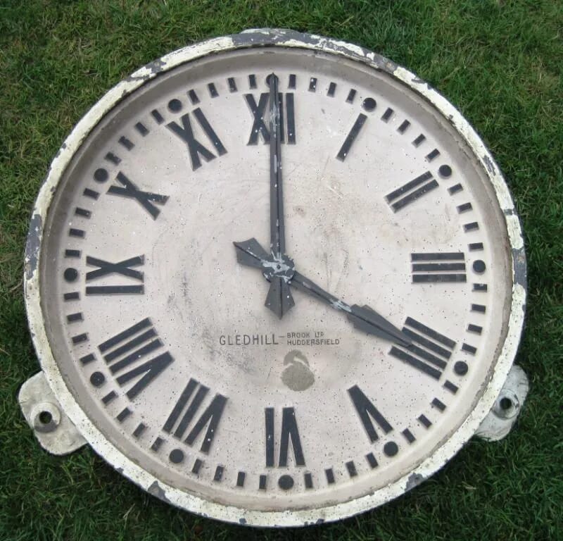 Antique Gledhill Brook Cast Iron Slave Clock with Hands - 4955