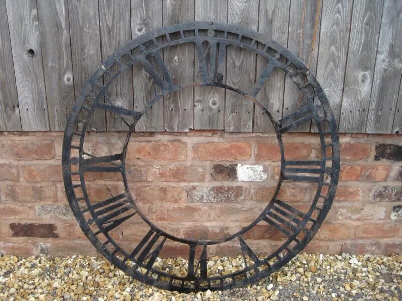 Reclaimed Antique Cast Iron Skeleton Clock Face - 4954