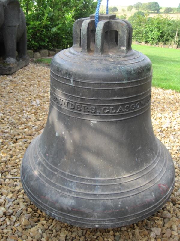 Antique Bronze Church or School Bell Glasgow 1880 - 4951