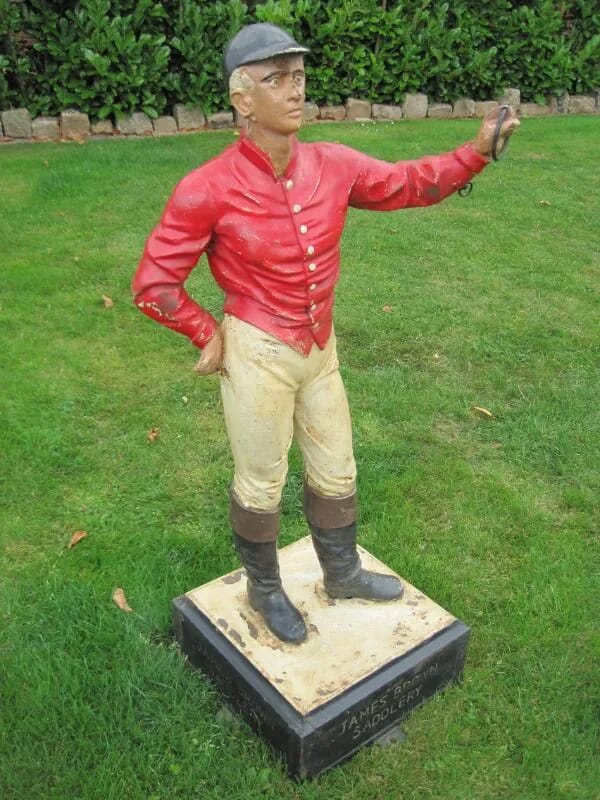 Antique Victorian Cast Iron Jockey Tethering Post - 4958