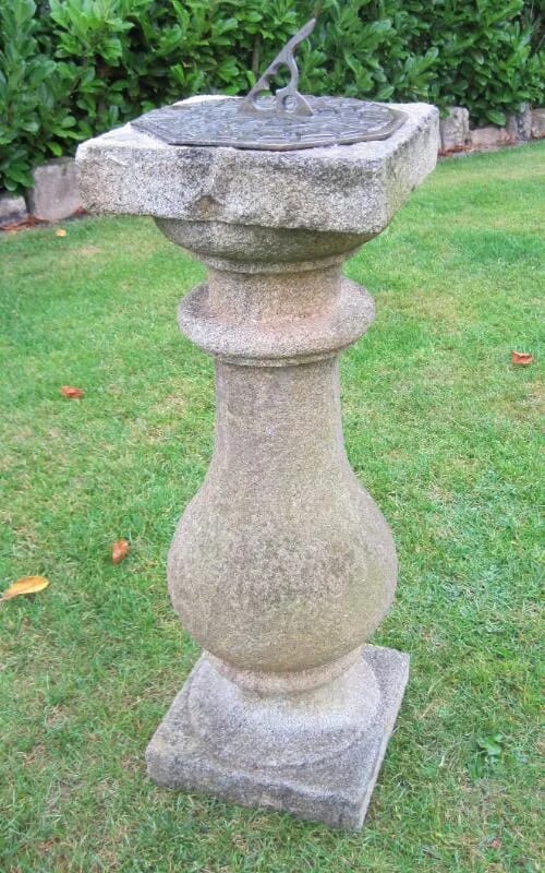 Antique Garden Brass Sundial with Plinth from London Bridge - 1735