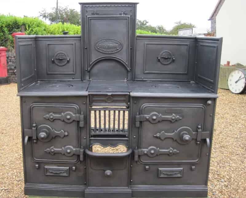 Antique Reclaimed Victorian Cast Iron Kitchen Range