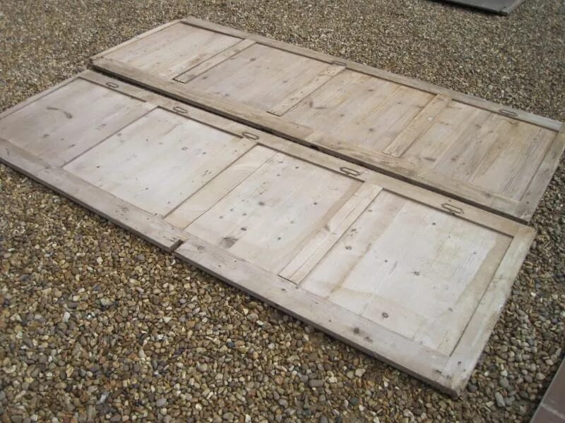 2 Lengths of Victorian Antique Salvaged Pine Wall Panelling - 5028