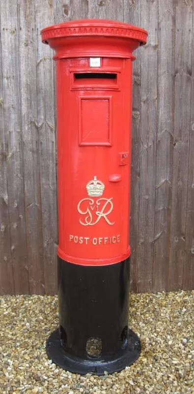 Rare George VI Royal Mail Cast Iron Pillar Box - 4550