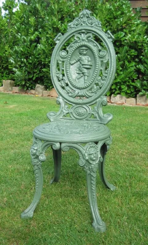 Reclaimed Original Victorian Cast Iron Garden Chair - 4980
