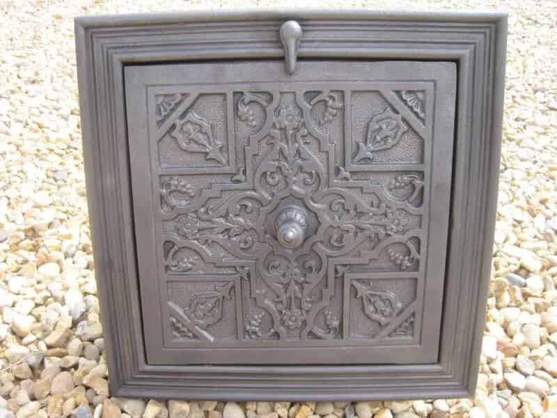 Original Antique Cast Iron Chimney Soot Door with Opening Flap