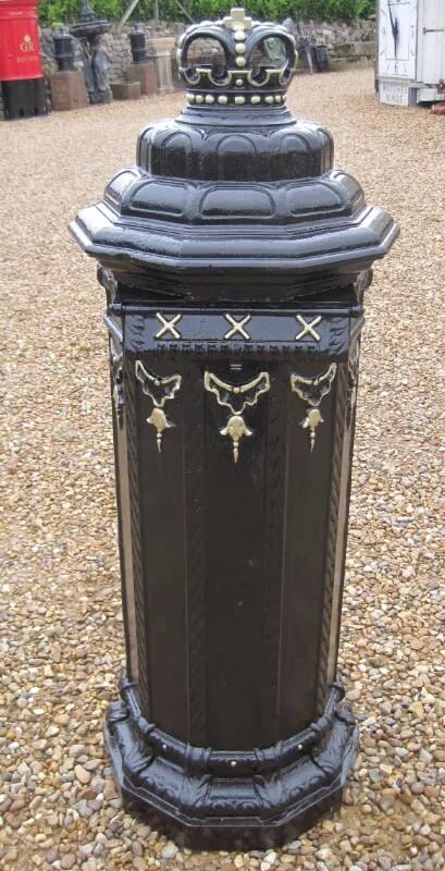 Rare Antique Belgian Cast Iron Pillar Box - 4917