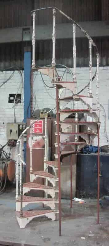 Antique Victorian Reclaimed Cast Iron Spiral Staircase