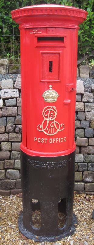 Rare Antique Edward VII Royal Mail Cast Iron Pillar Box - 4354