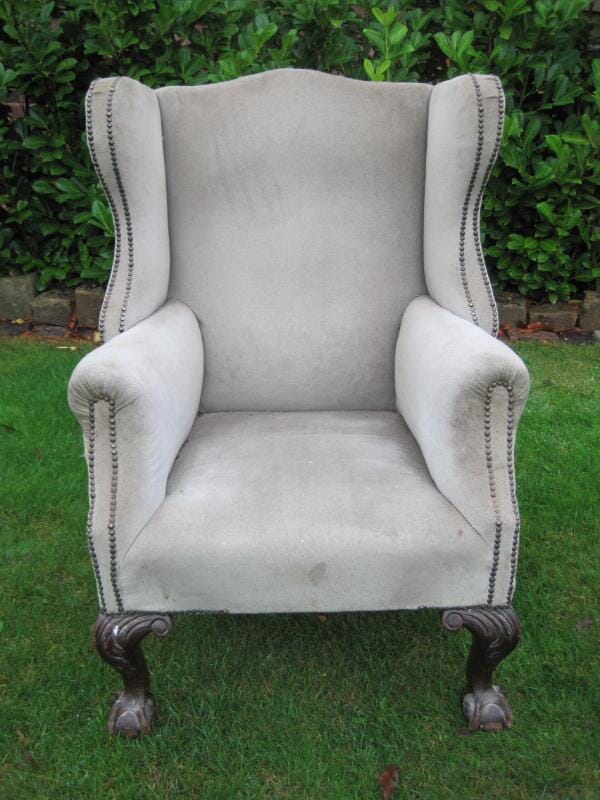 Antique Victorian Wing Back Arm Chair - In the George II Style - 5099