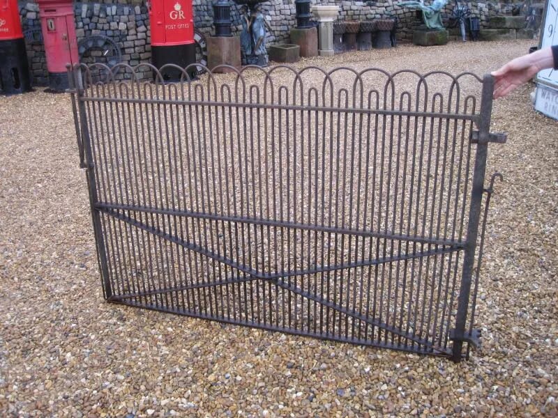 Antique Victorian Wrought Iron Single Estate Gate - 4799