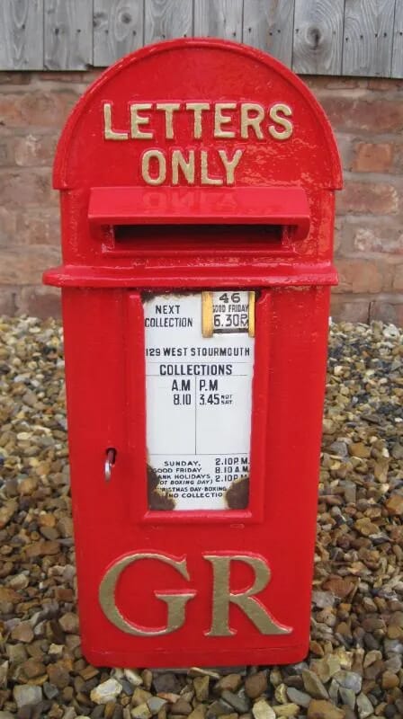 Antique Royal Mail Cast Iron GR Cast Iron Post Box - 5029