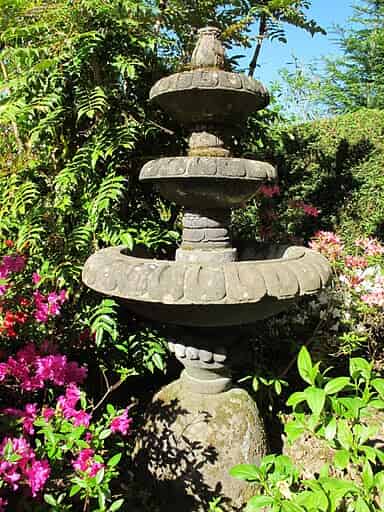 Antique Hand Carved Stone Water Fountain