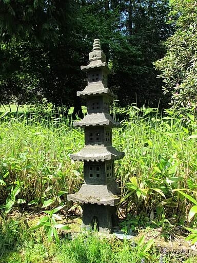 Antique Hand Carved Stone Large Kasuge Lantern - 5109
