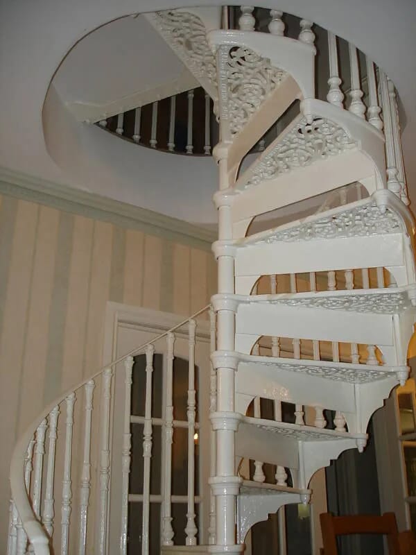 Reclaimed Safety Stairways Cast Iron Spiral Staircase meets current regs - 5003