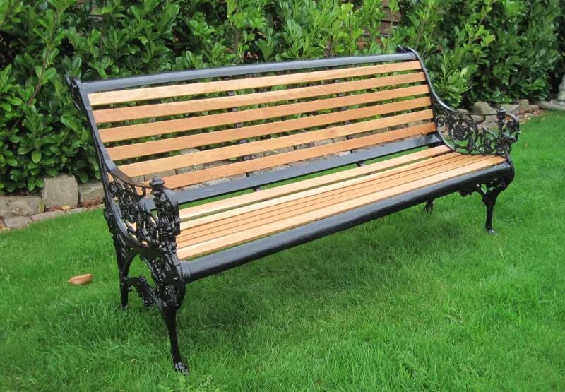 Original Victorian Cast Iron Garden Bench Seat - 4601