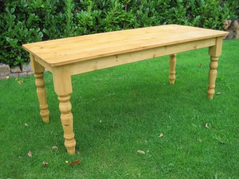 Antique Reclaimed Pine Farmhouse Kitchen Table - 5128