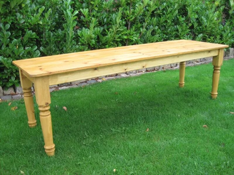 Large Antique Reclaimed Pine Farm House Kitchen Table - 5129