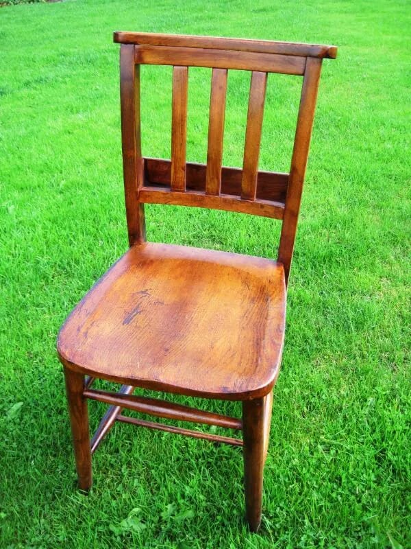 Antique Reclaimed Dark Coloured Kitchen or Church Chairs - 4984